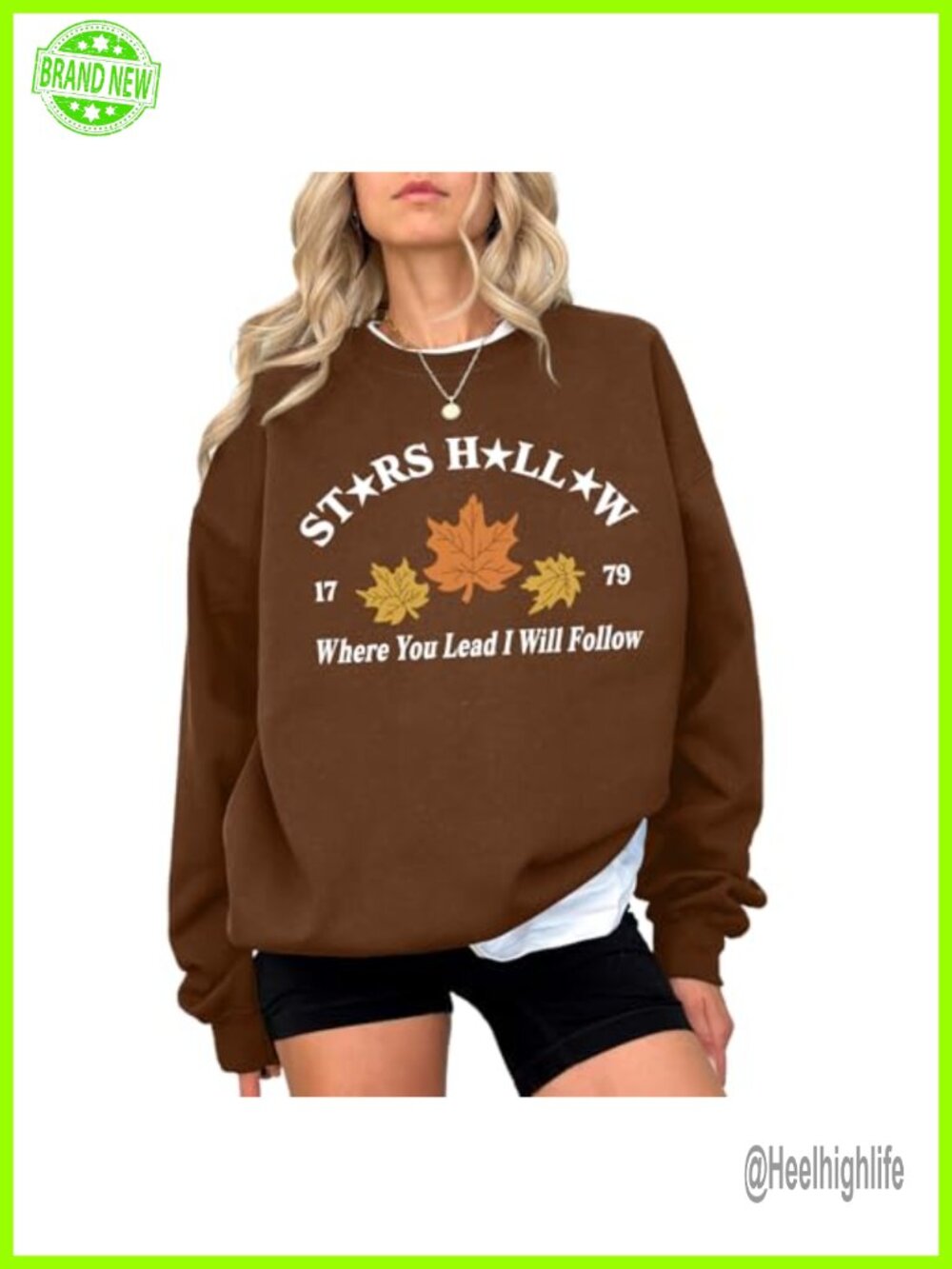 Womens Crewneck Sweatshirt Fall Leaf Graphic Letter Print Long Sleeve Pullover